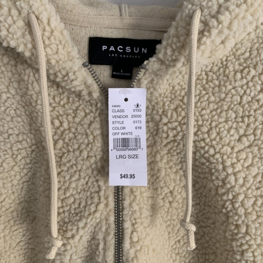 PACSUN Large Jacket Faux Wool - Picture 4 of 6
